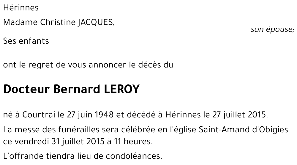 Bernard LEROY