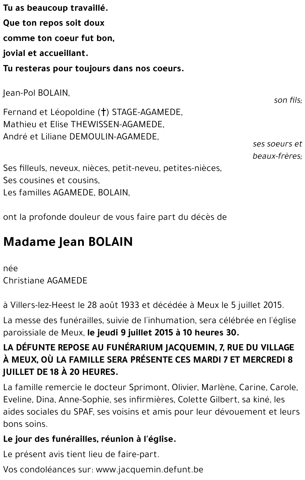 Christiane AGAMEDE