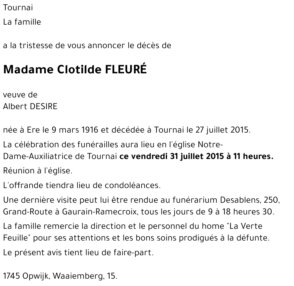 Clotilde FLEURÉ