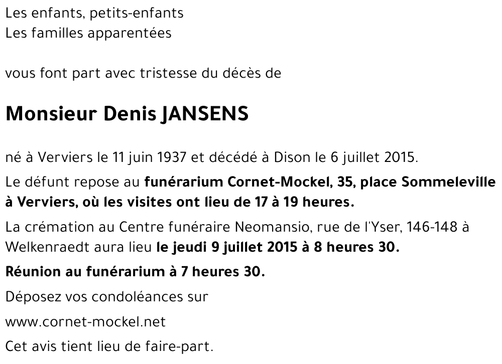 Denis JANSENS