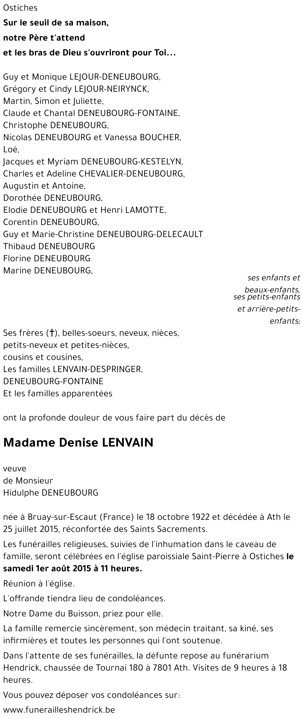 Denise LENVAIN