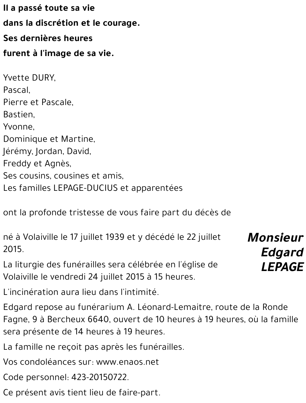 Edgard LEPAGE