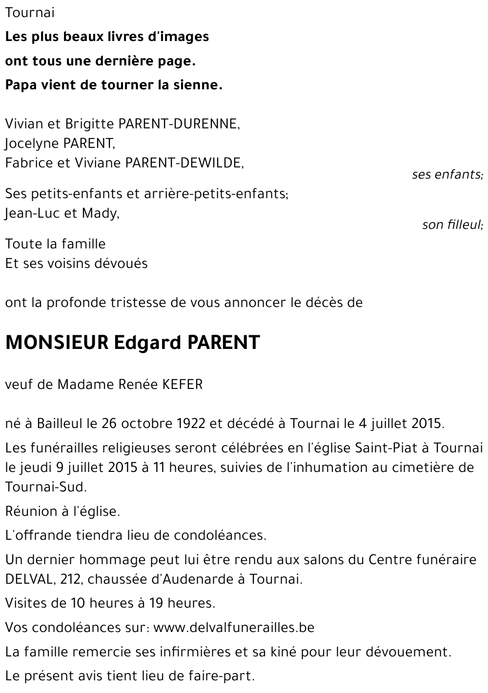 Edgard PARENT