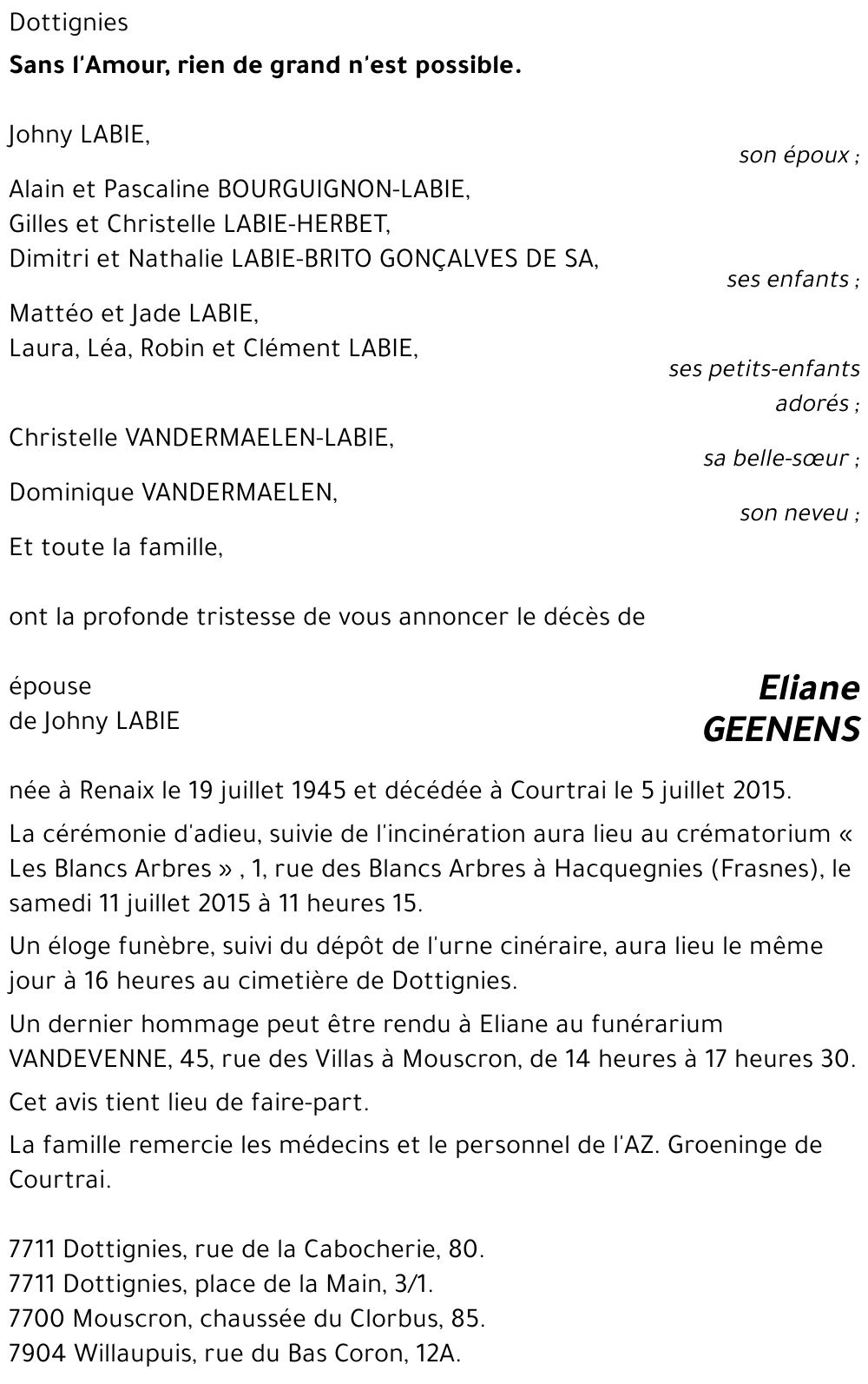 Eliane GEENENS