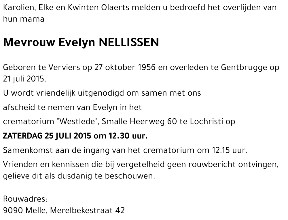 Evelyn NELLISSEN