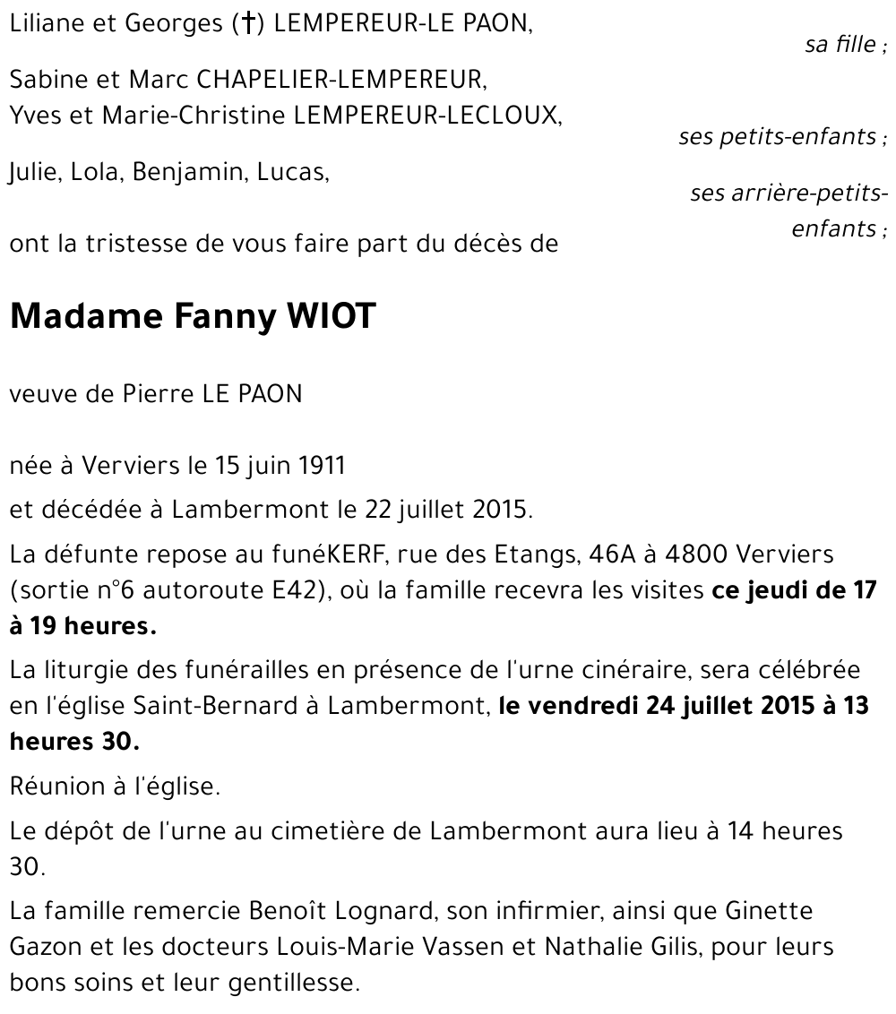 Fanny WIOT