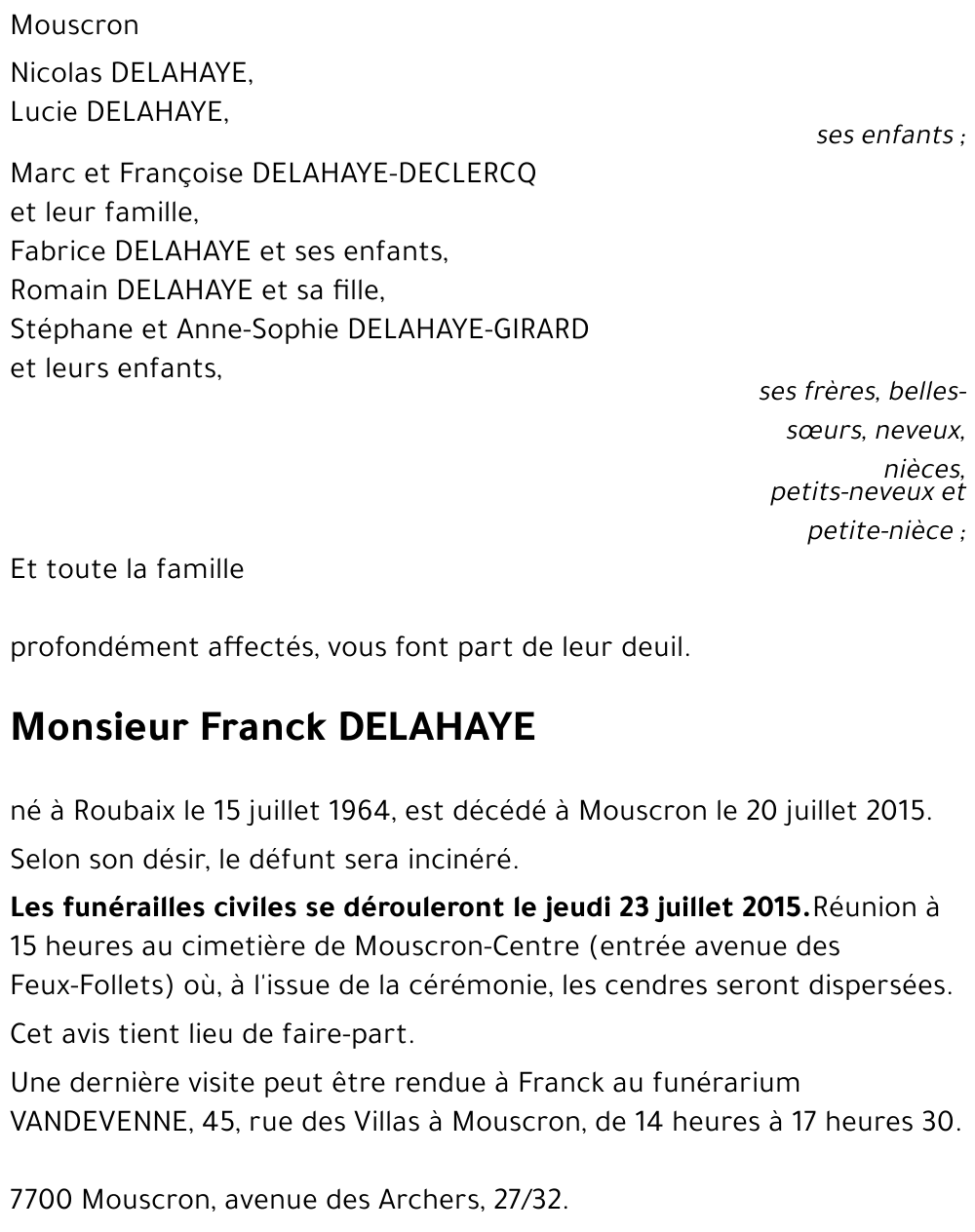 Franck DELAHAYE