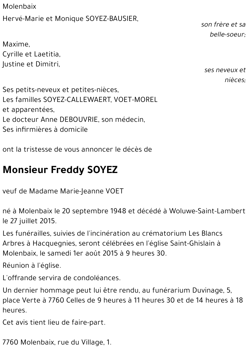 Freddy SOYEZ