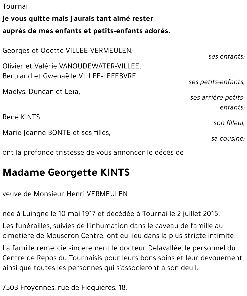 Georgette KINTS