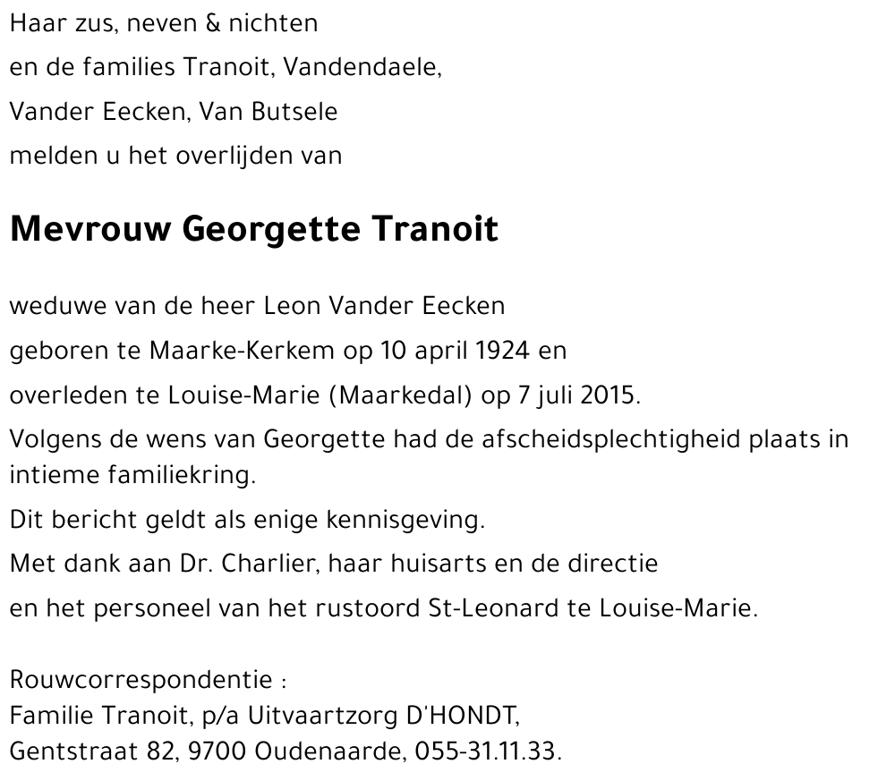 Georgette Tranoit