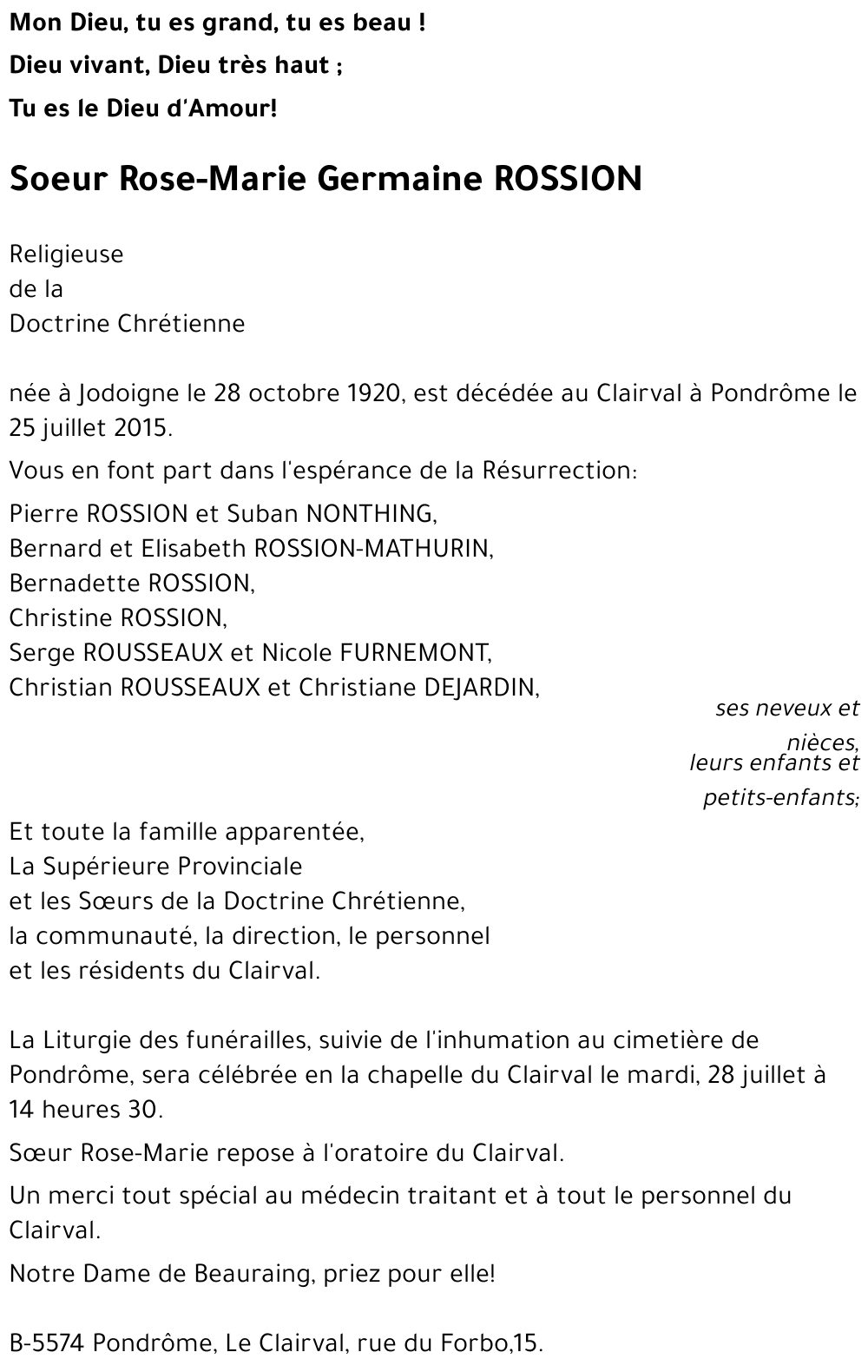 Germaine ROSSION