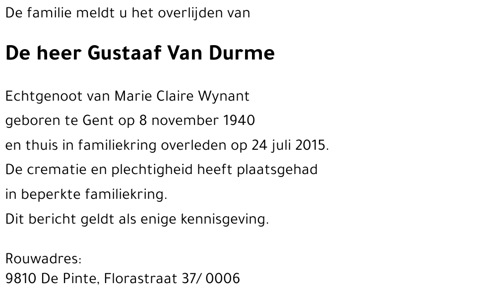 Gustaaf Van Durme