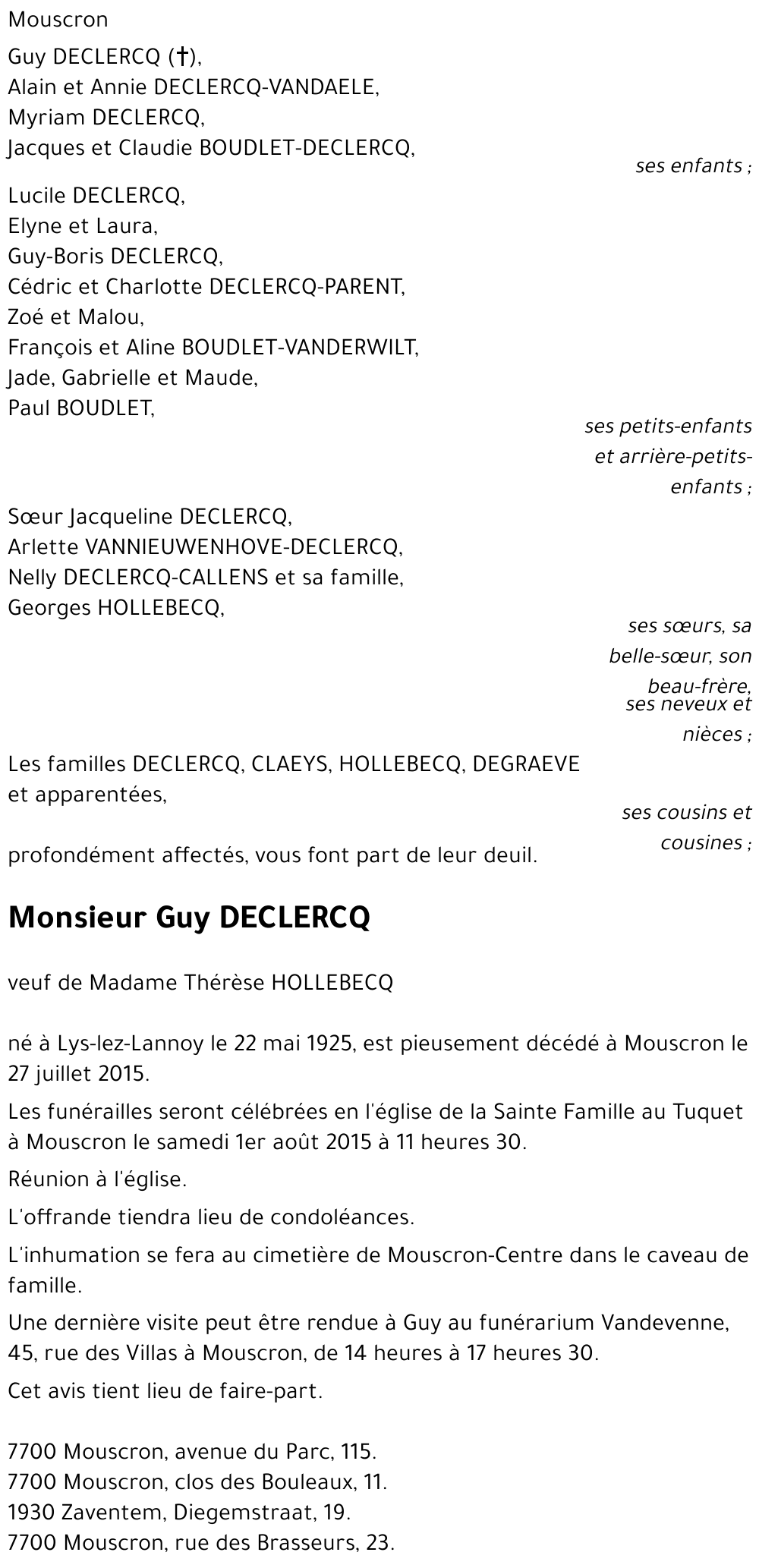 Guy DECLERCQ