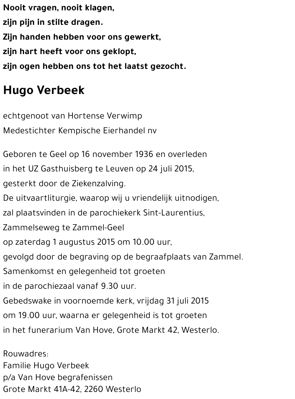 Hugo Verbeek