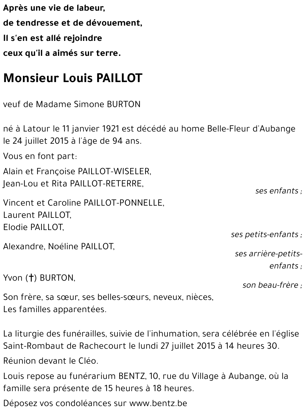 Louis PAILLOT