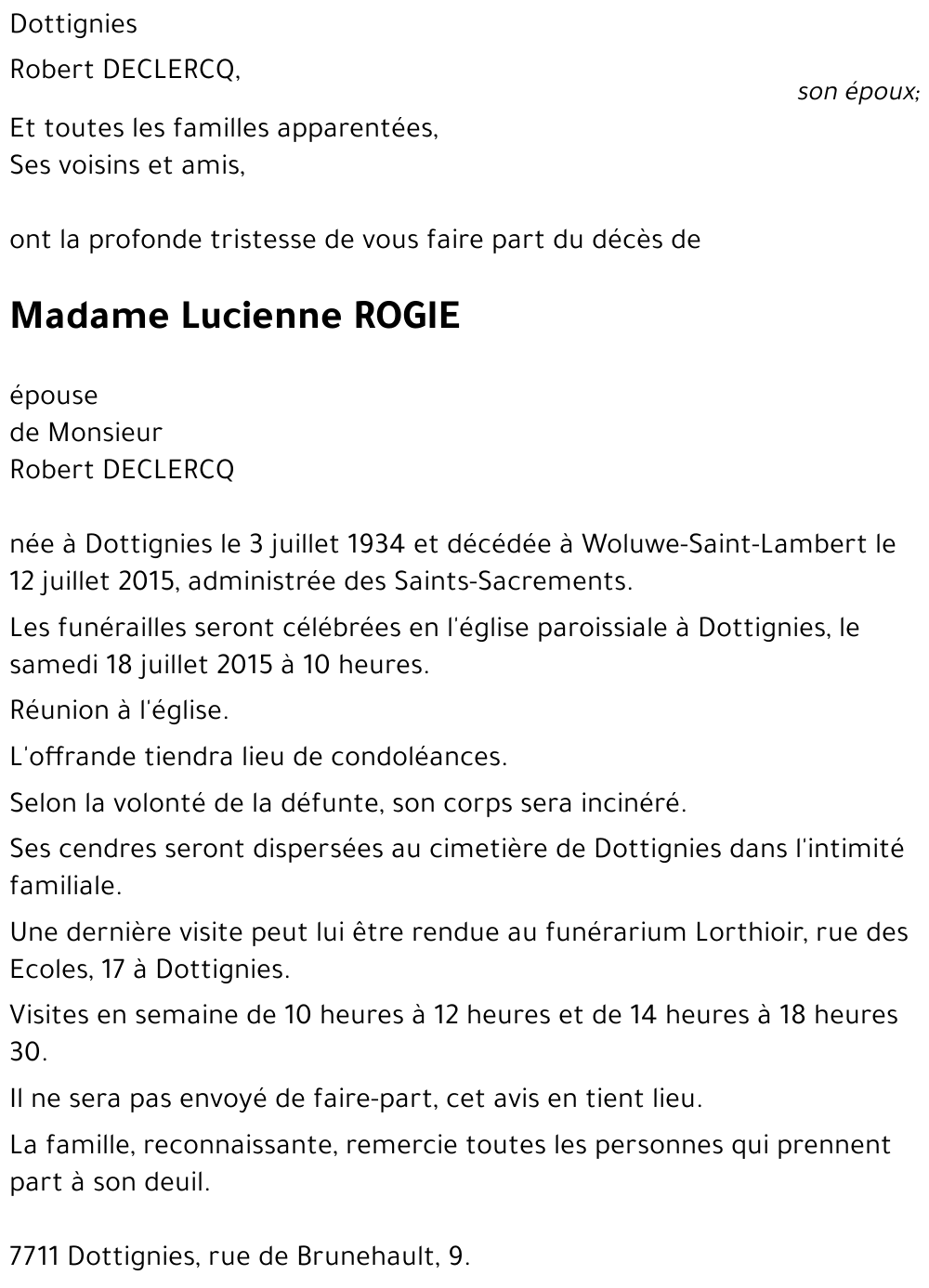 Lucienne ROGIE