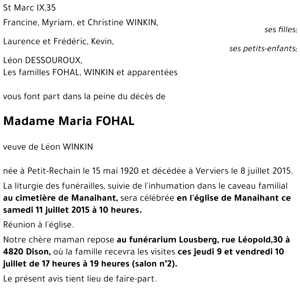 Maria FOHAL