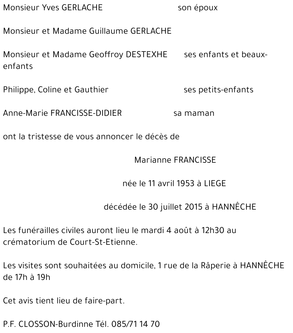 Marianne FRANCISSE