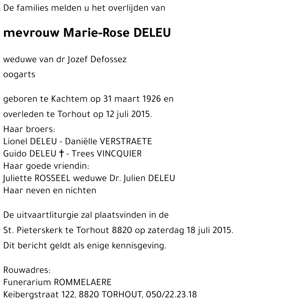 Marie-Rose Deleu