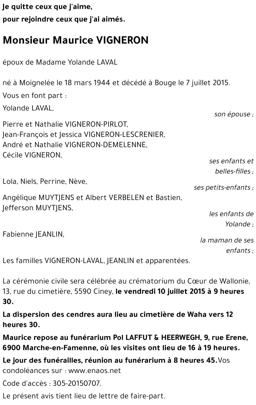 Maurice VIGNERON