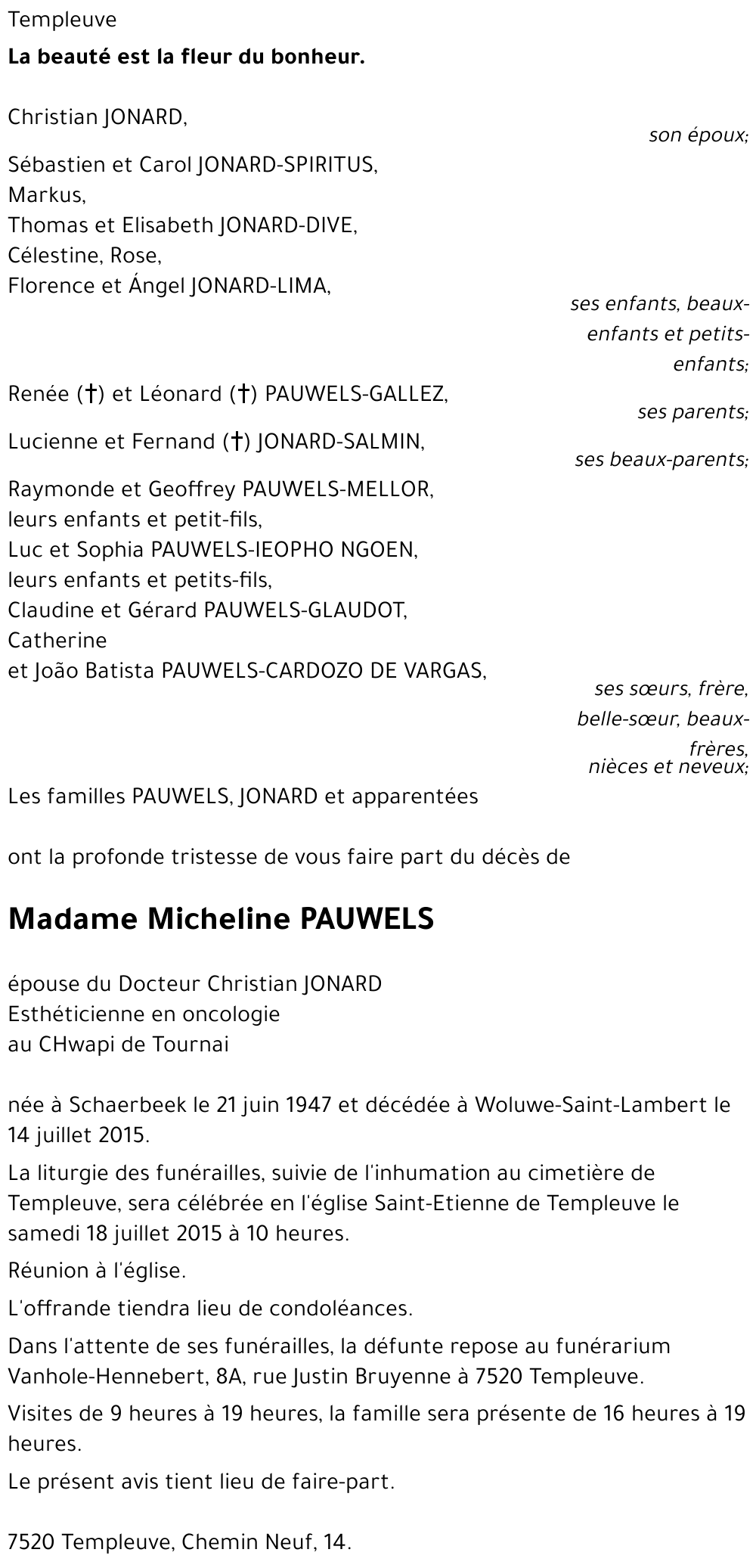 Micheline PAUWELS