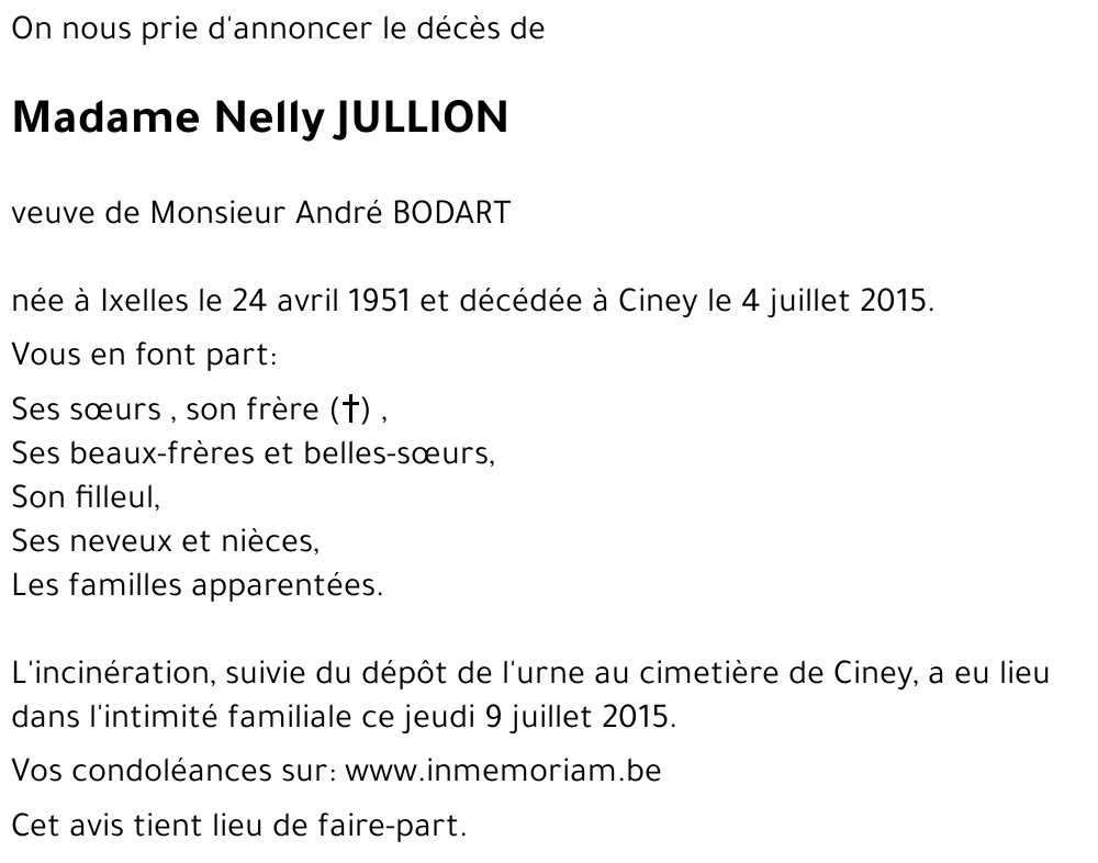 Nelly JULLION