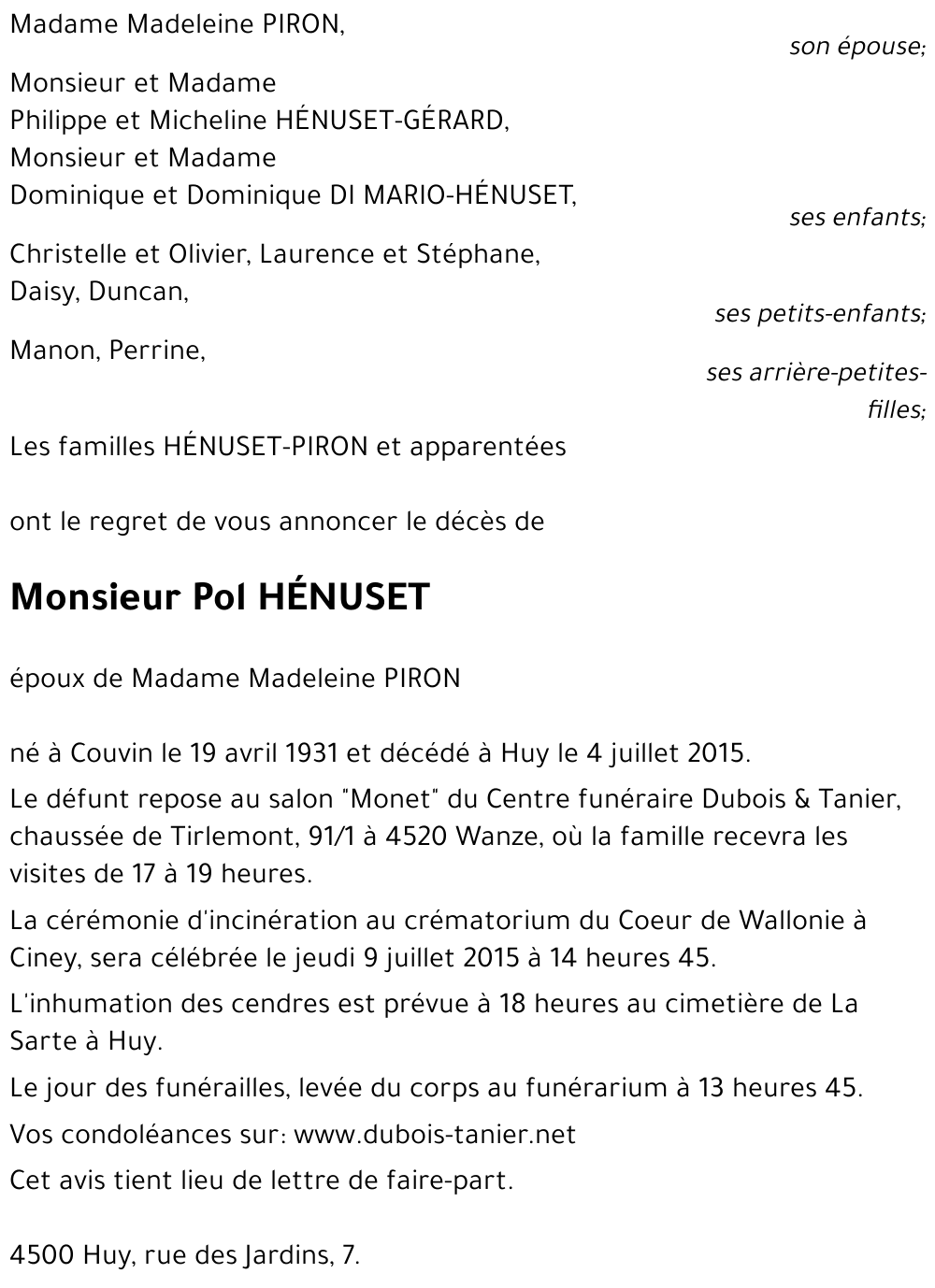 Pol HÉNUSET
