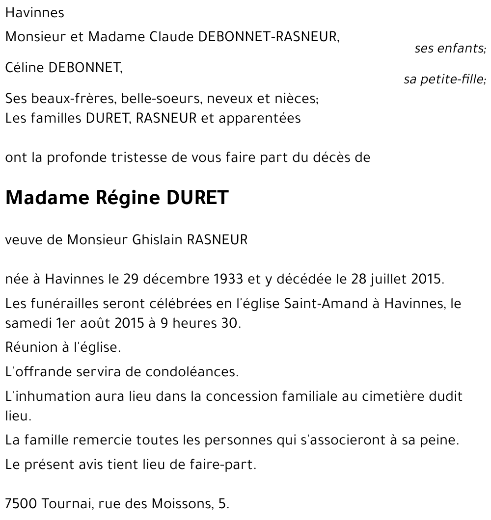 Régine DURET