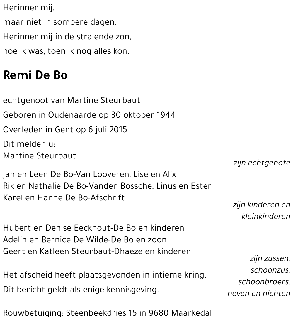 Remi De Bo
