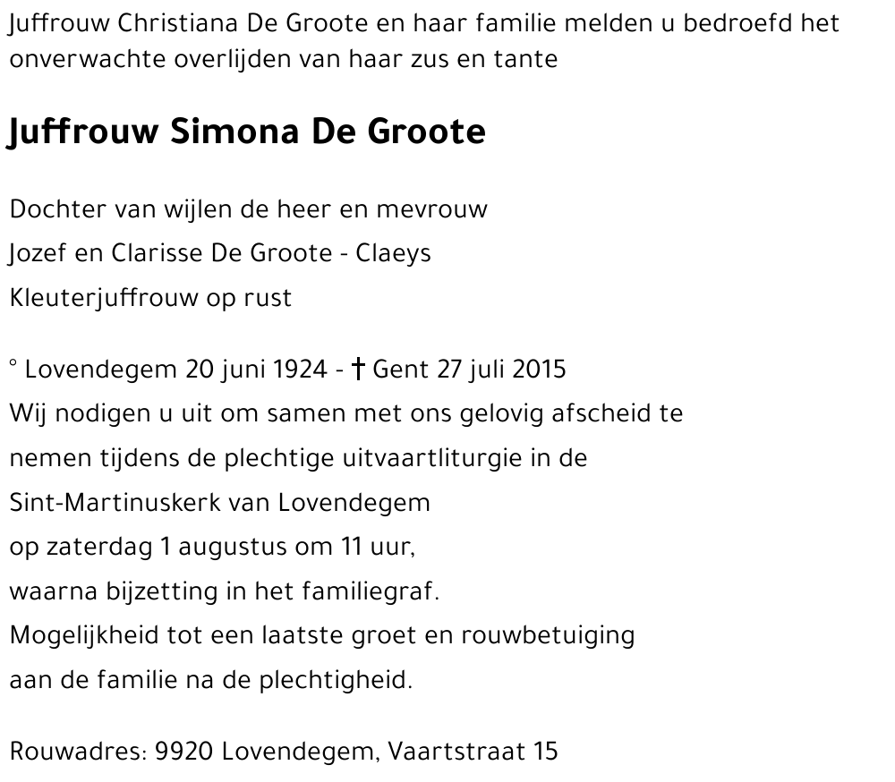 Simona De Groote