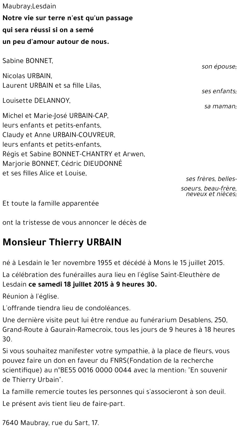 Thierry URBAIN