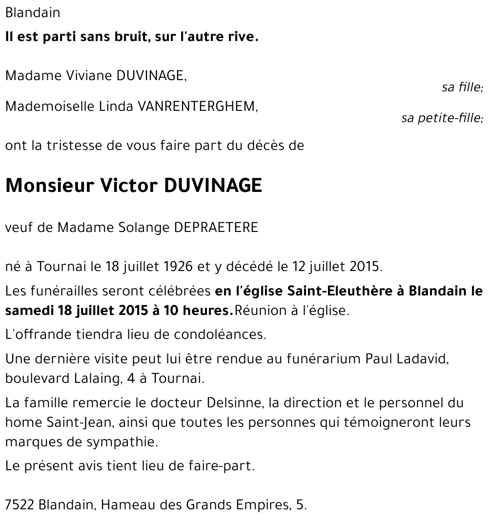 Victor DUVINAGE