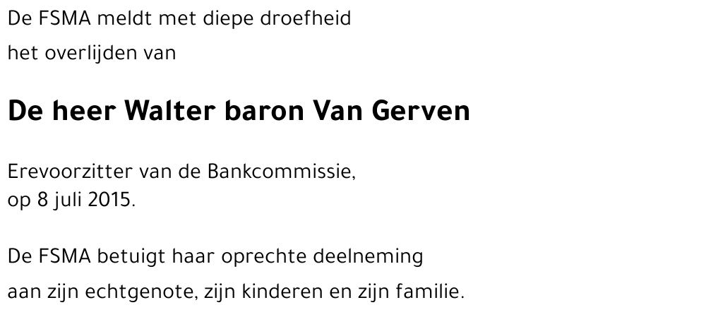 Walter baron Van Gerven