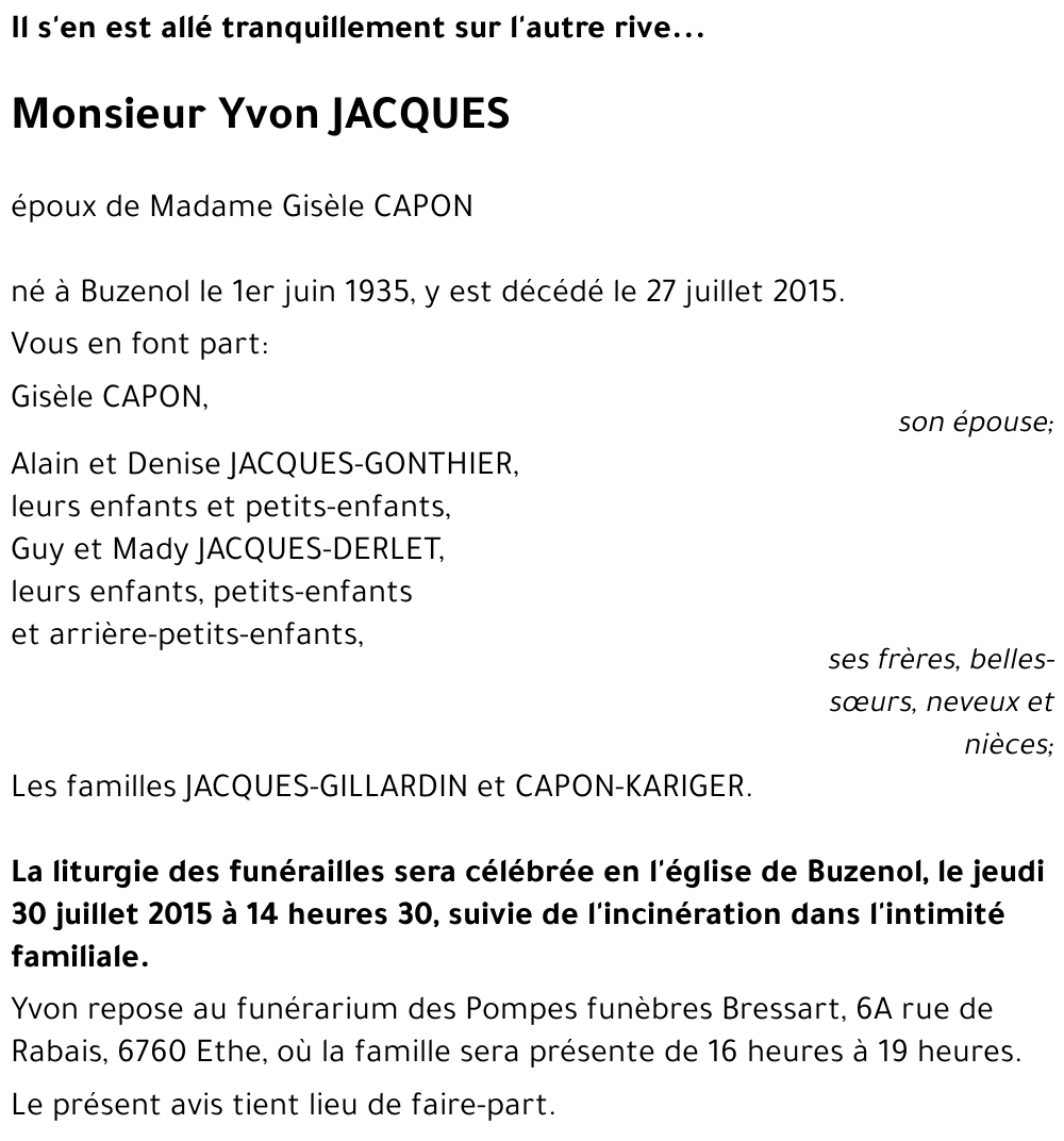 Yvon JACQUES 