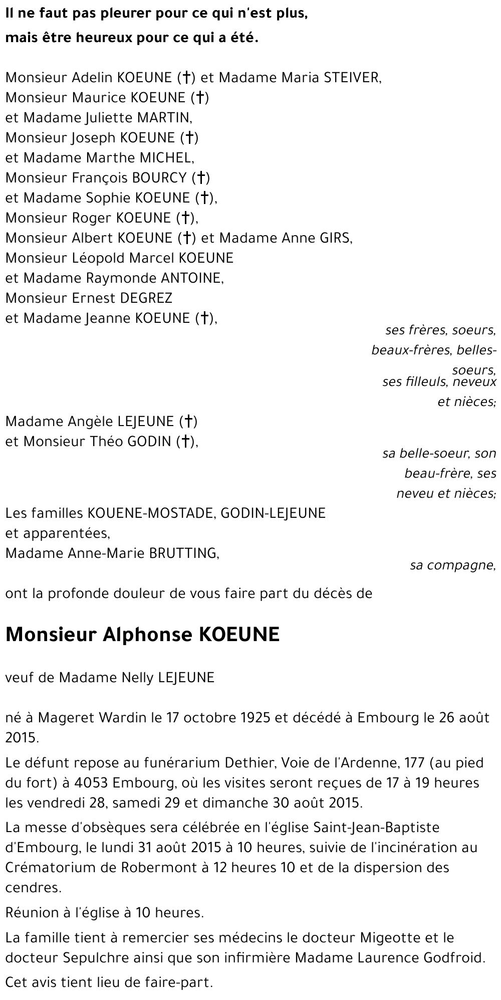 Alphonse KOEUNE