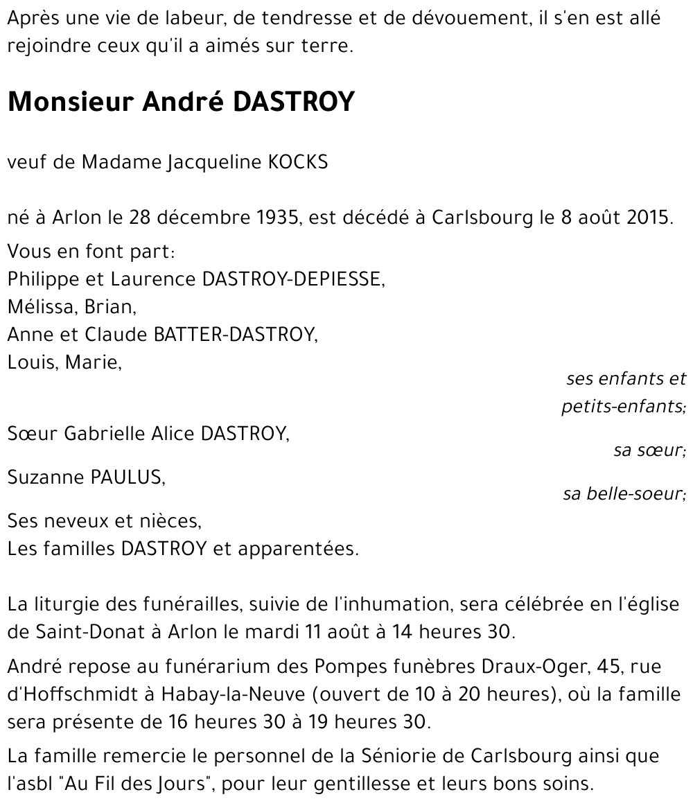 André DASTROY