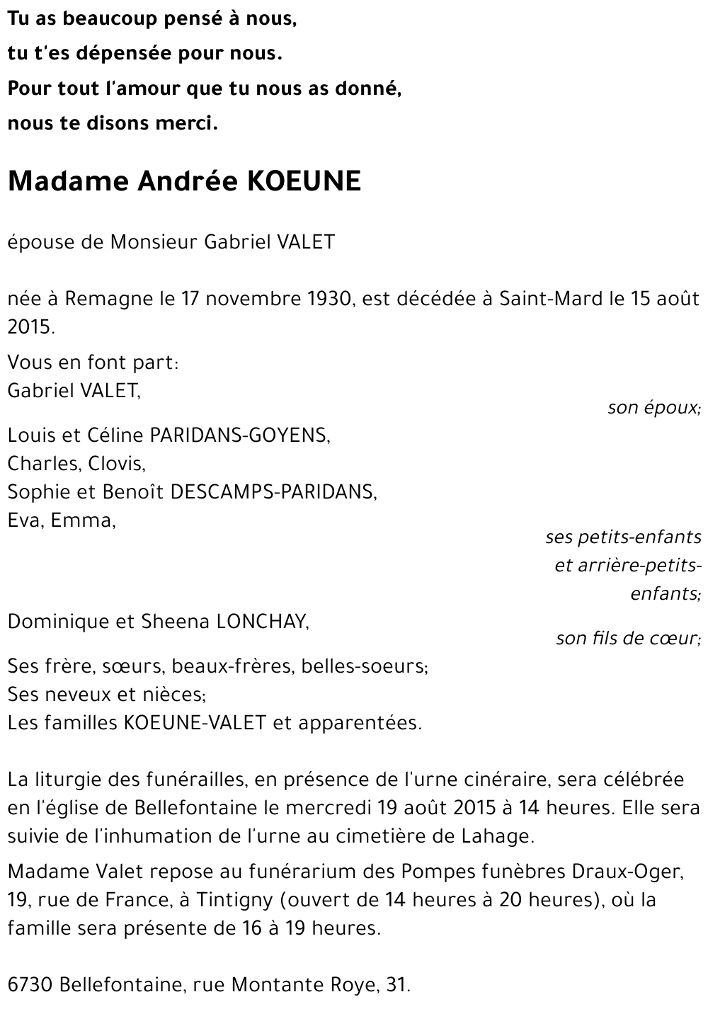 Andrée KOEUNE