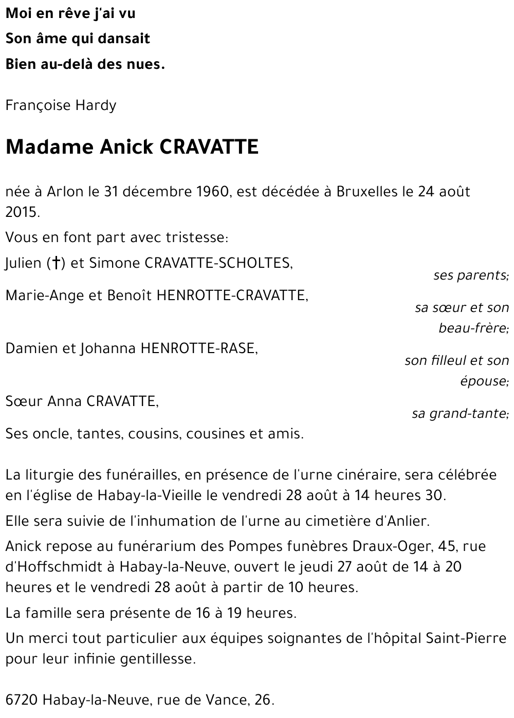 Anick Cravatte