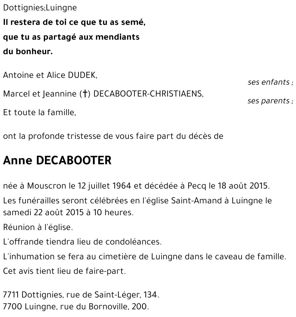 Anne DECABOOTER