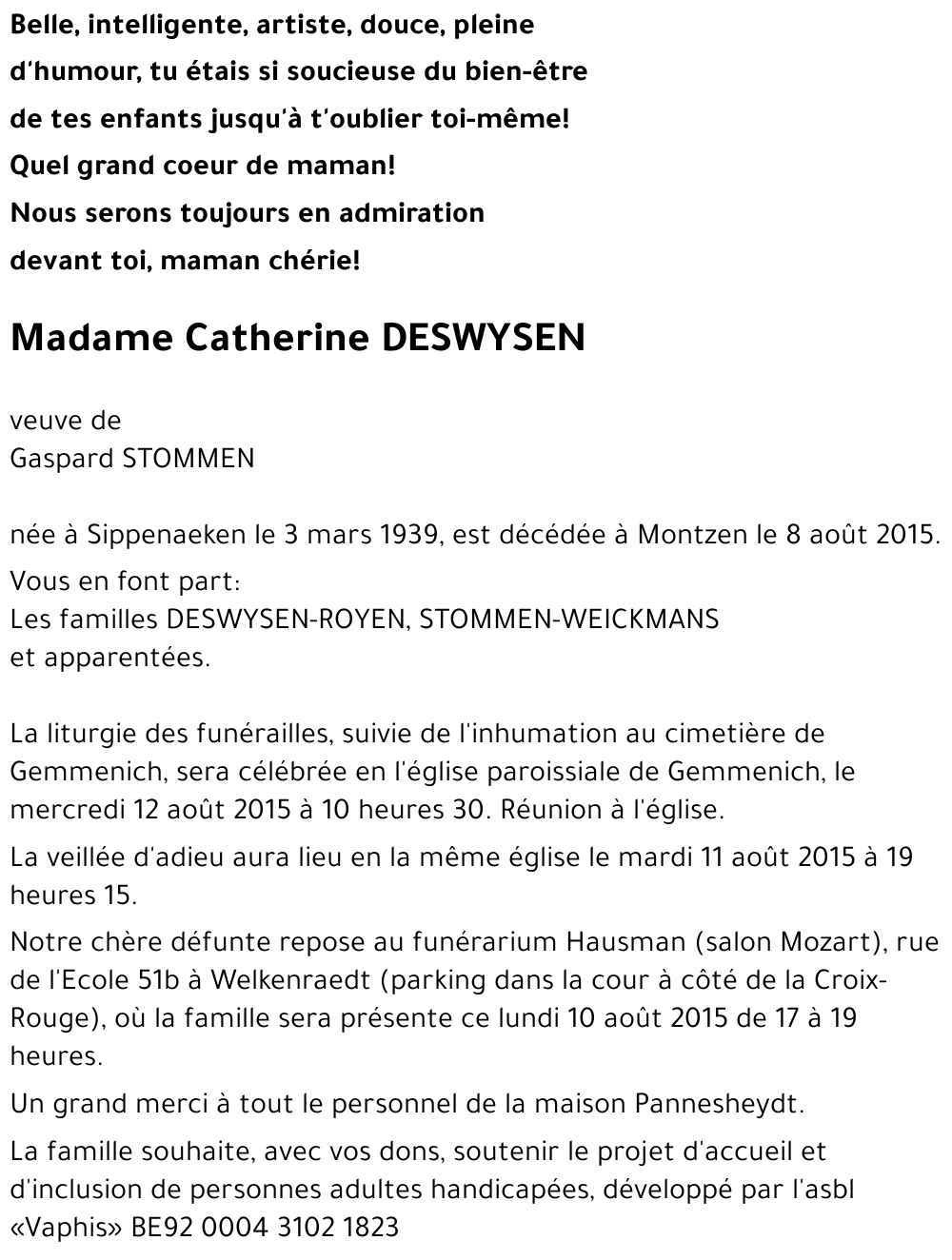 Catherine DESWYSEN