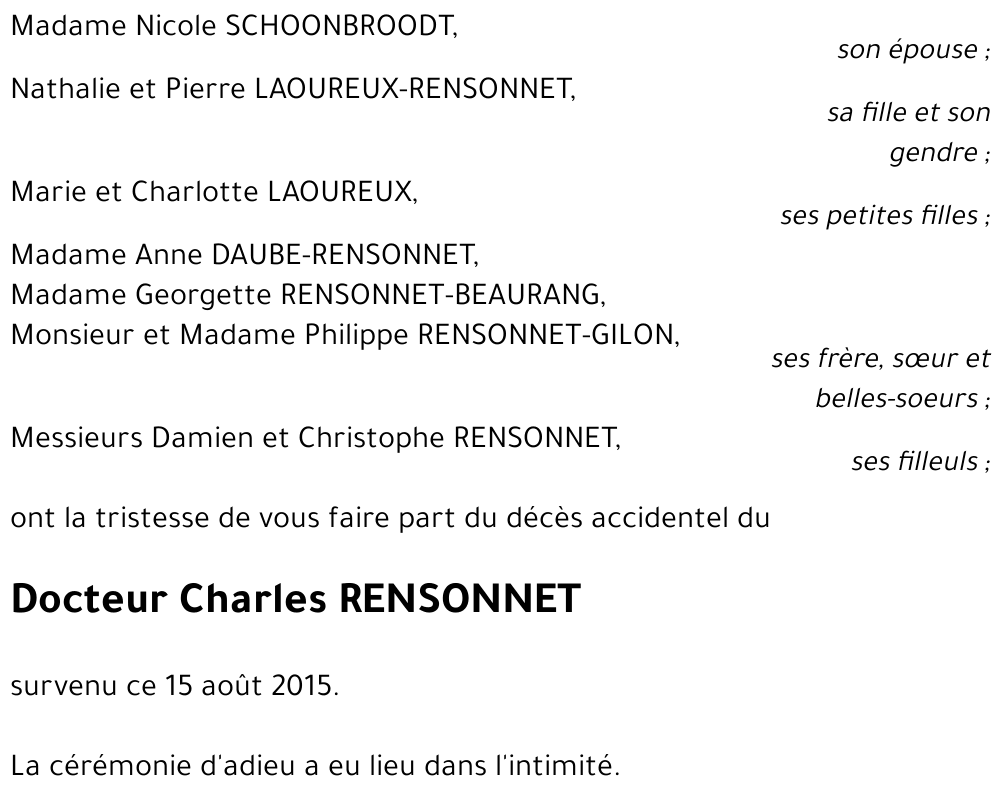 Charles RENSONNET