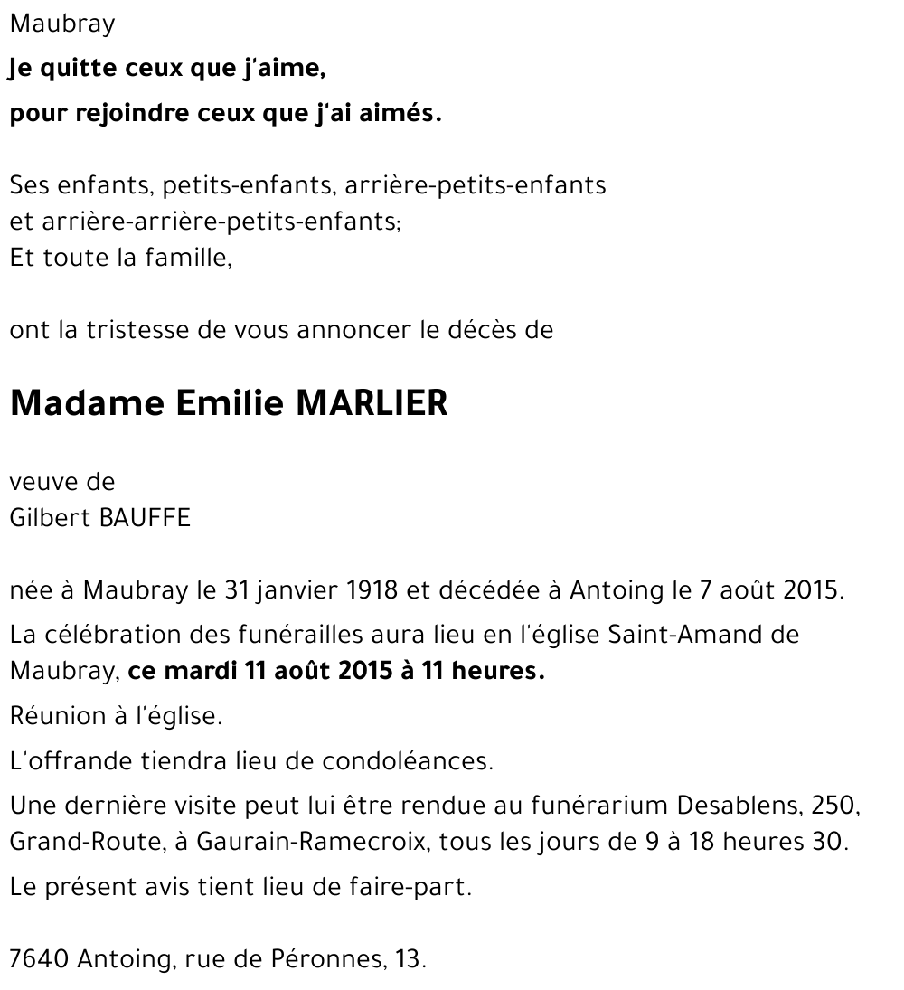 Emilie MARLIER