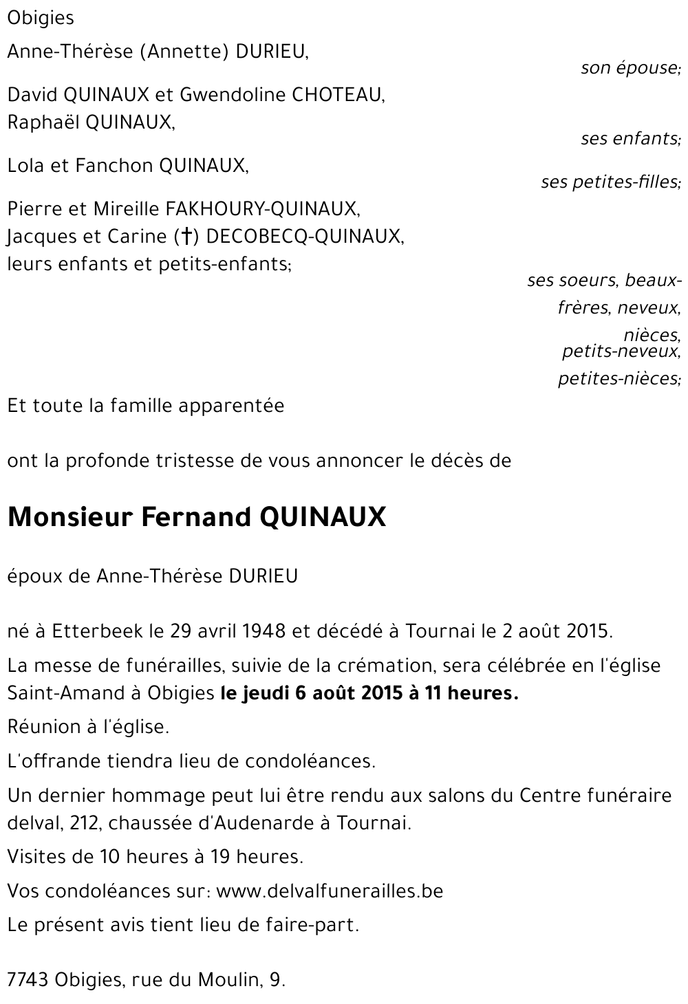 Fernand QUINAUX