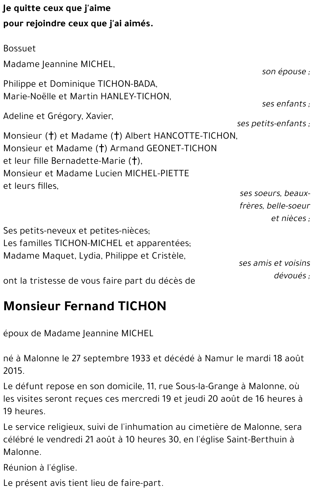 Fernand TICHON