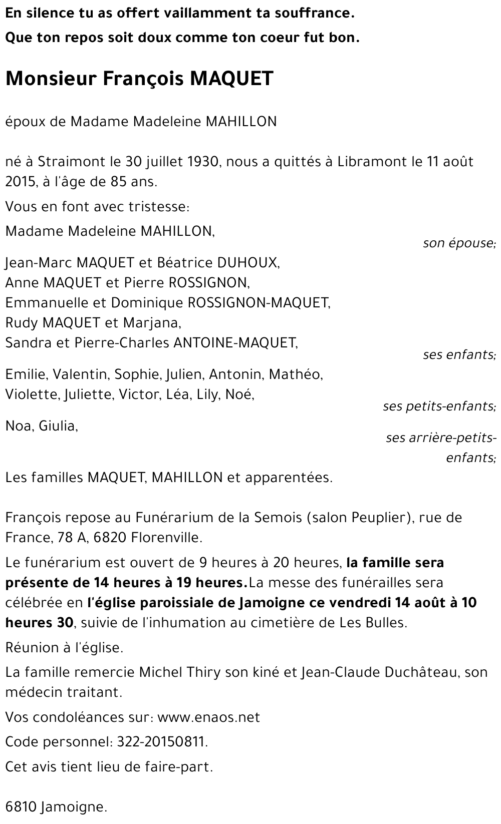 François MAQUET