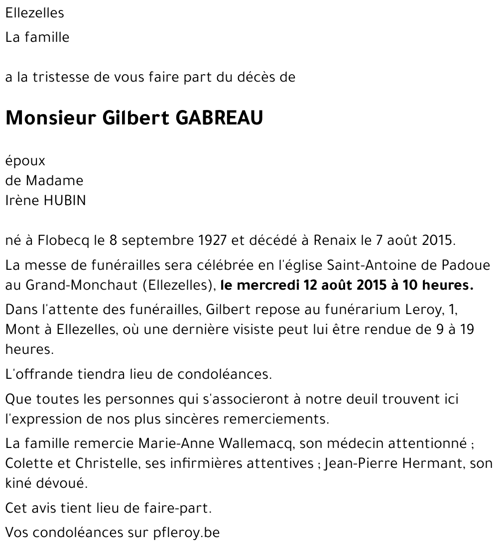 Gilbert GABREAU