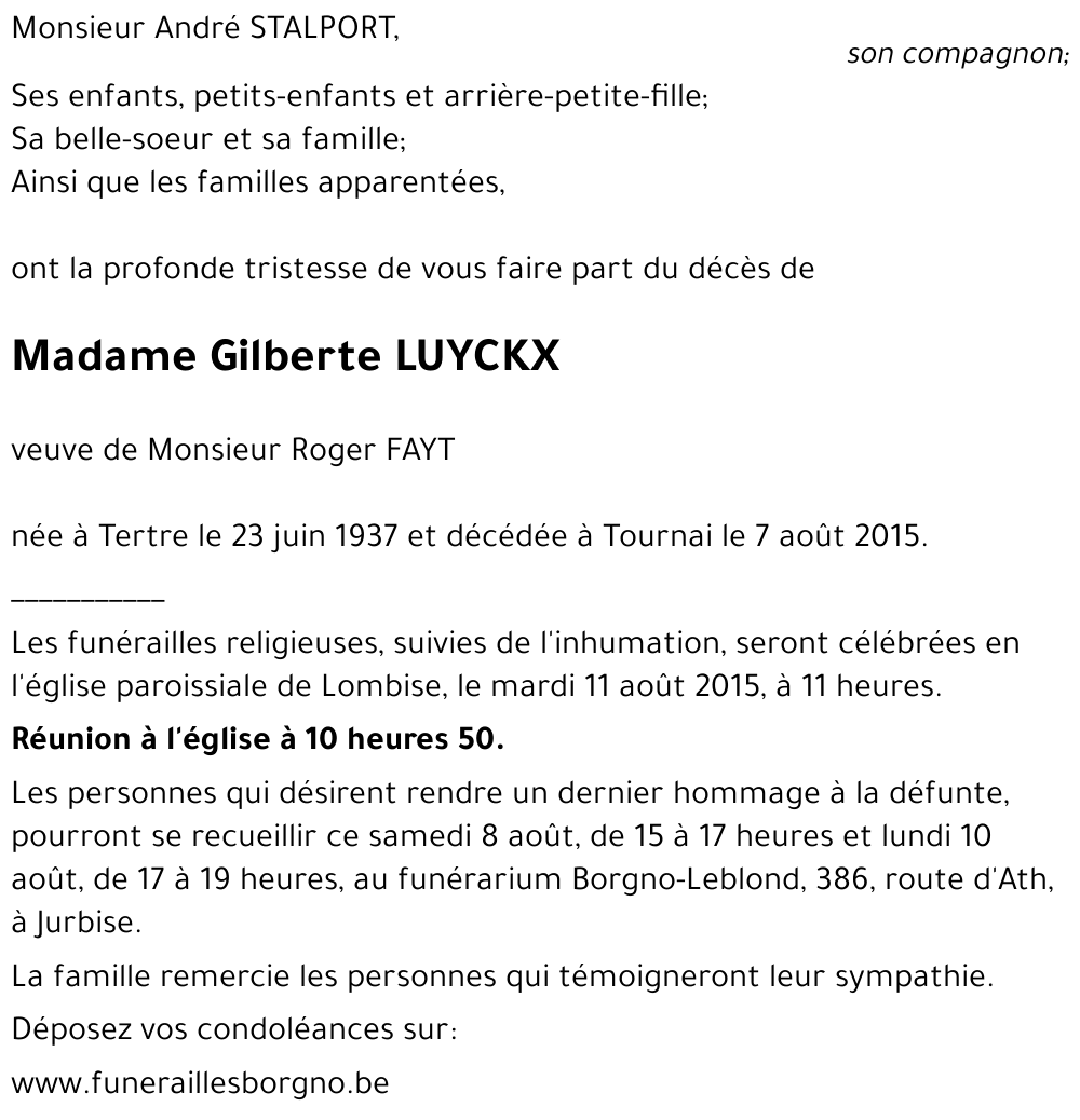 Gilberte LUYCKX