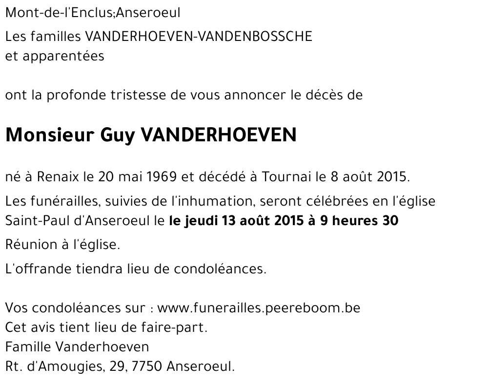 Guy VANDERHOEVEN