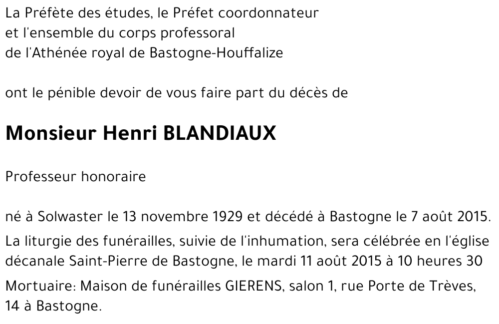 Henri BLANDIAUX