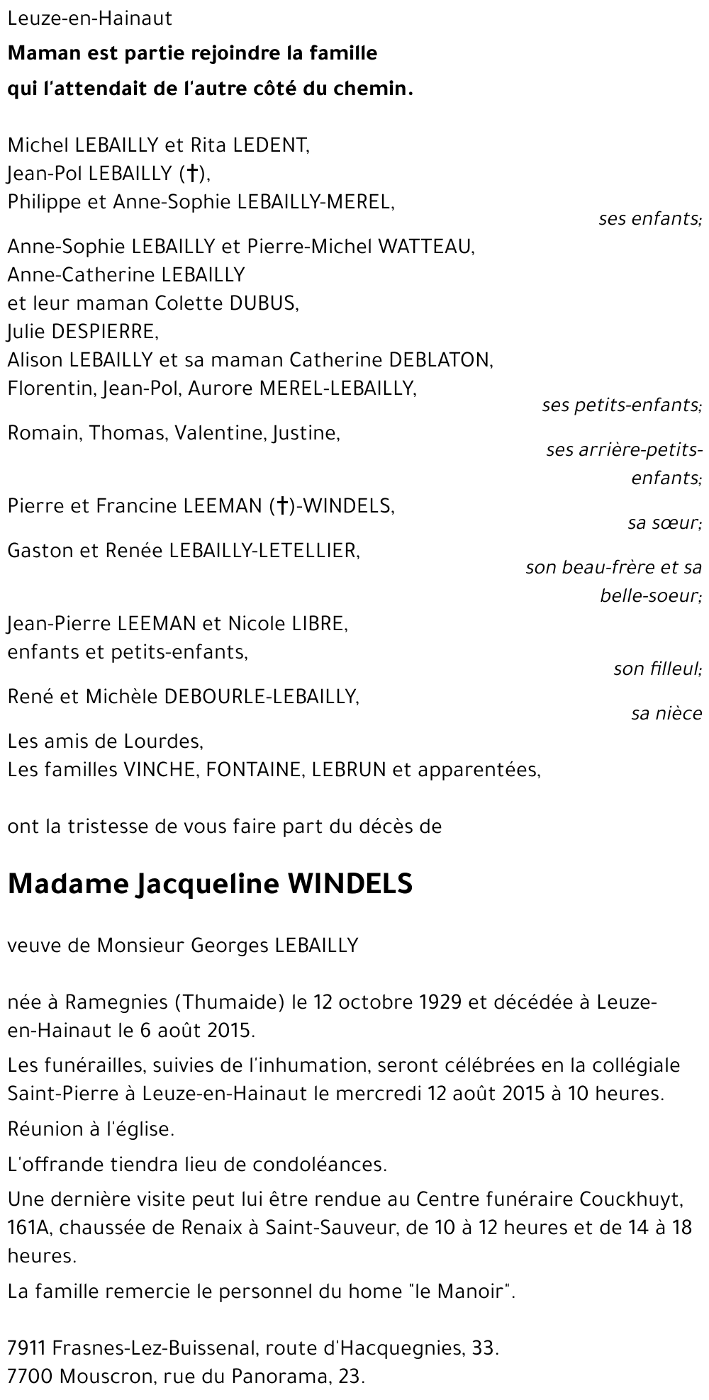 Jacqueline WINDELS